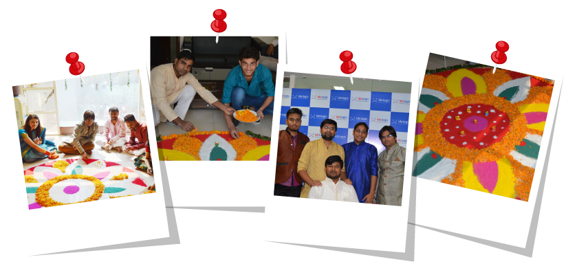 Ethnic wear and rangoli at Diwali Celebration at IDS Logic