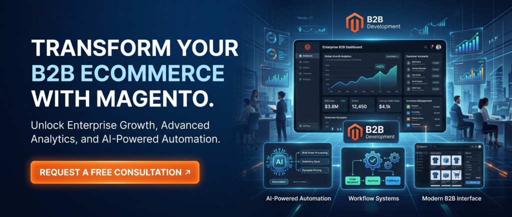 Magento B2B development services CTA