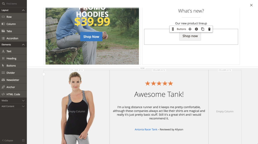 Magento 2.3 Page Builder