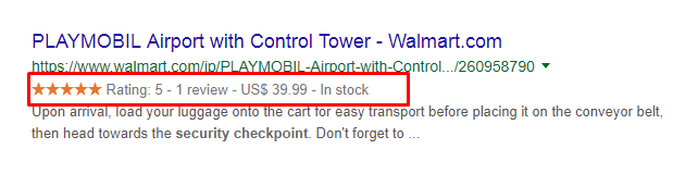 Product Rich Snippets
