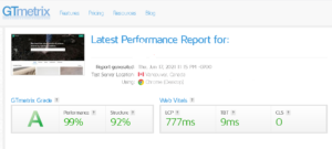 GT Metrix Performance Report