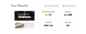 Pingdom website speed report