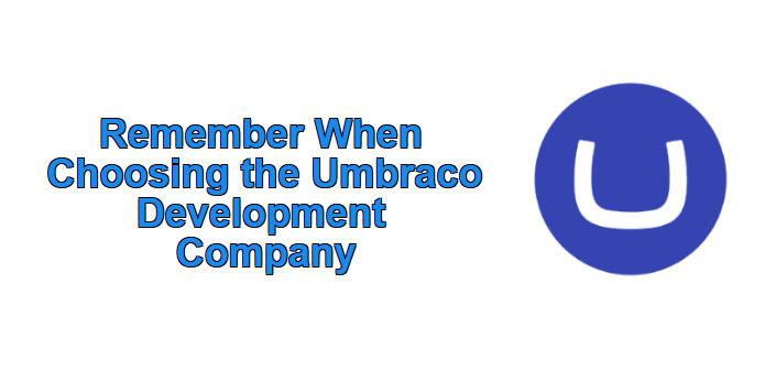 Things to Consider While Choosing Umbraco CMS Development Company for Your Website