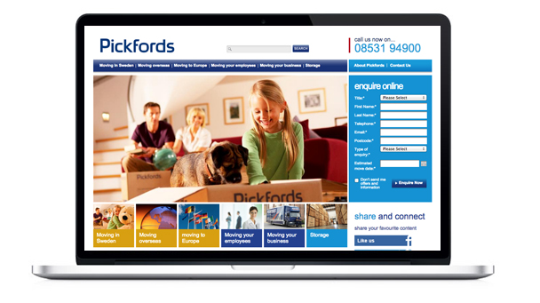 pickfords- Sitefinity CMS website