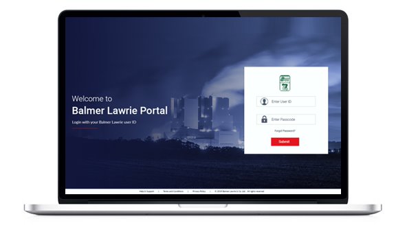 Balmer Lawrie SharePoint Case Study Laptop View