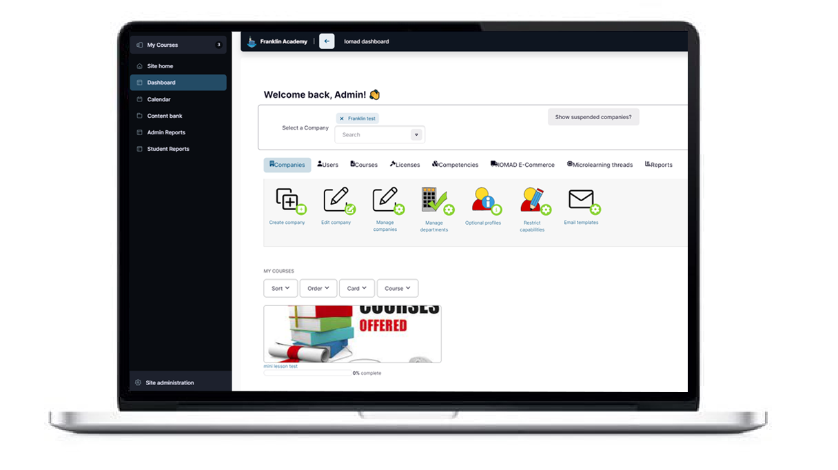 Franklin International -Moodle LMS Project