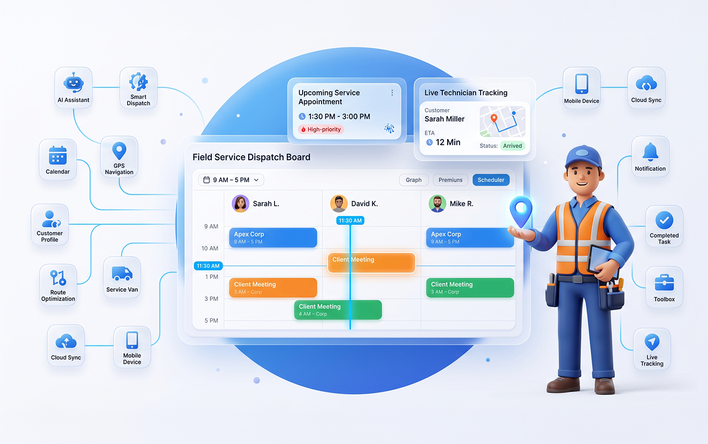 Salesforce Field Service Capacity Visualization