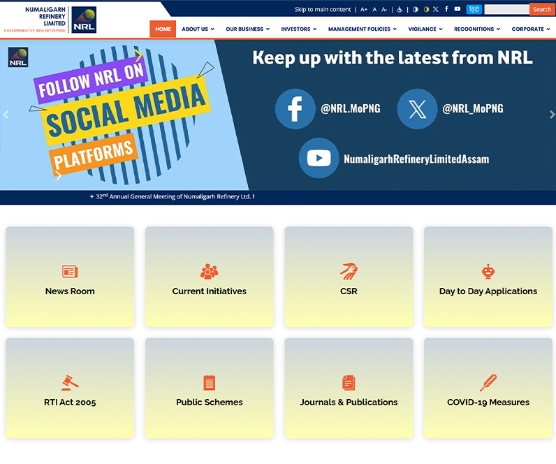 Numaligarh Refinery Limited SharePoint Intranet Challenge